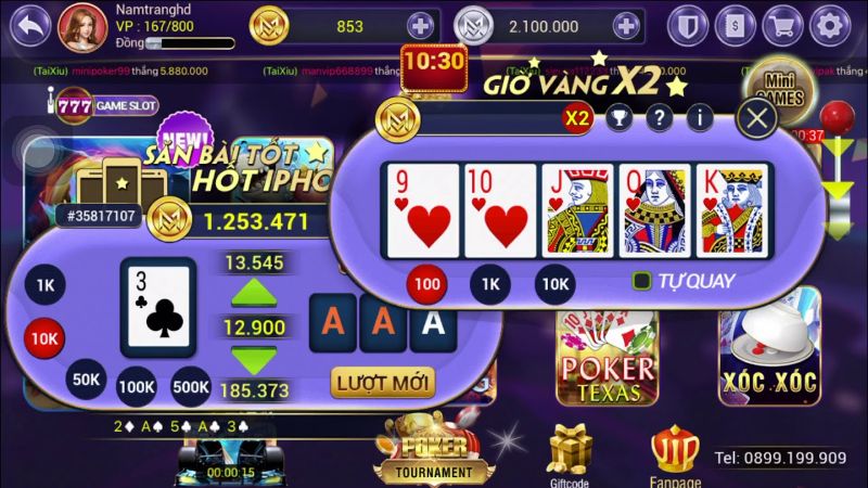 Các liên kết trong Mini Poker