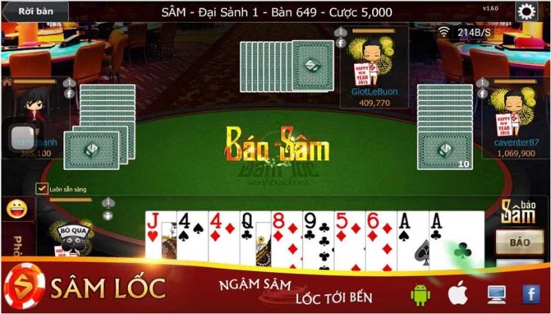 Cách bắt đầu khi đánh bài Sâm online