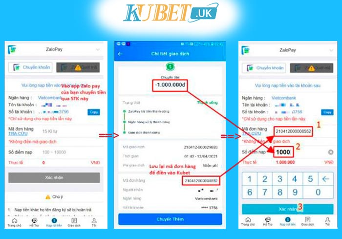 Nạp tiền Kubet Zalopay